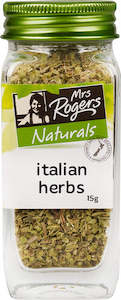 Herbs Spices: Mrs Rogers Naturals Italian Herbs Shaker 15g