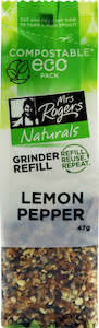 Mrs Rogers Naturals Grinder Refill Lemon Pepper 47g