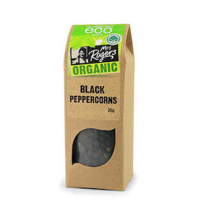 Mrs Rogers ECO Organic Black Peppercorns 25g