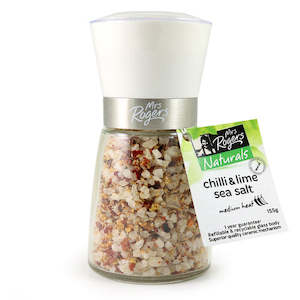 Mrs Rogers Naturals Medium Chilli & Lime Sea Salt Grinder 155g