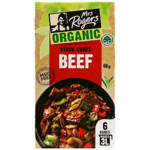 Mrs Rogers Organic Beef Stock Cubes 66g