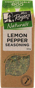 Seasonings: Mrs Rogers ECO Naturals Lemon Pepper Seasoning 50g