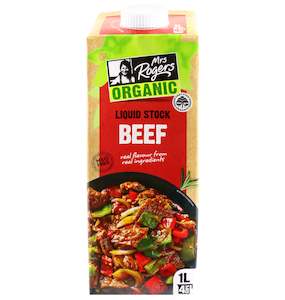 Mrs Rogers Organic Beef Liquid Stock 1l