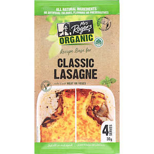 Mrs Rogers Organic Recipe Base Classic Lasagne 30g