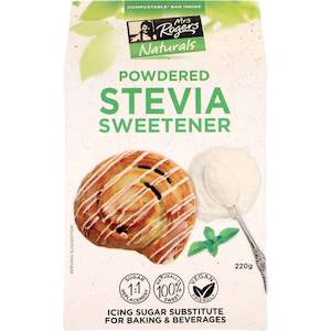 Baking Ingredients: Mrs Rogers Stevia Sweetener Powdered 220g