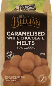 Mrs Rogers Belgian Caramelised White Chocolate Melts 200g