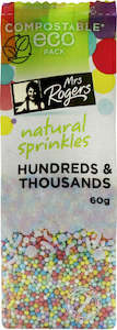 Mrs Rogers Natural Hundreds & Thousands Sprinkles 60g