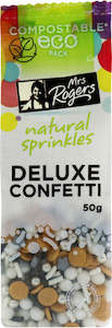 Icing Sprinkles 1: Mrs Rogers Natural Deluxe Confetti Sprinkles 50g