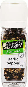 Small Grinder: Mrs Rogers Naturals Garlic Pepper Grinder 49g