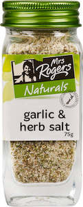 Mrs Rogers Naturals Garlic & Herb Salt Shaker 75g
