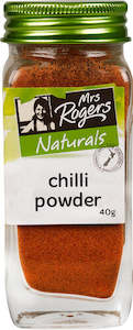 Glass Shaker: Mrs Rogers Naturals Chilli Powder  Shaker 40g