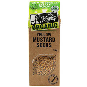 Mustard: Mrs Rogers ECO Organic Yellow Mustard Seeds 40g
