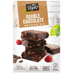 Baking Mixes: Mrs Rogers Double Chocolate Brownie Mix 500g
