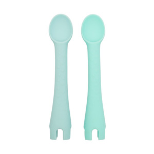 Little Woods First Tensils (2pk) | Duck Egg Blue + Aqua 3 Pieces