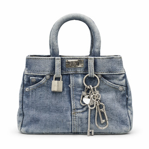Products: Blue Mini Denim Bag Me The Label