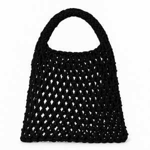 Products: Market Tote – Small Black Woven Bag NZ