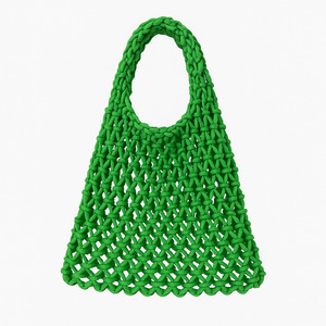 Products: Market Tote – Small Green Woven Bag NZ