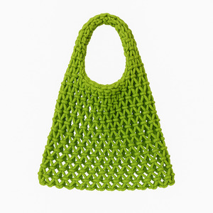 Products: Market Tote – Small Lime Woven Bag NZ