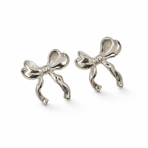 Products: Large Bow Studs Silver Me The Label