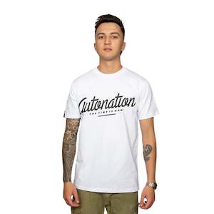 Autonation Nz: Autonation Mens Italic Tee - white