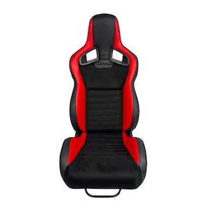 Reclinable Seats: Bucket Seat Reclinable - Premium Style Black/Red