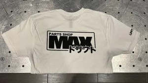 Parts Max: PSM Logo Tee, Black on White, Large (Order in)
