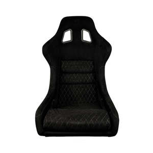 Fixed Back: Bucket Seat - Black Checker Fabric (Large)