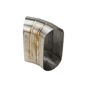 PROFLOW PIE CUT WELDED OVAL TUBE VERTICAL 304 STAINLESS STEEL, 3.5 IN. 45 DEG