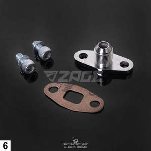 Turbo Flanges: Turbo Oil Drain Flange AN10 TD07 (Order in)