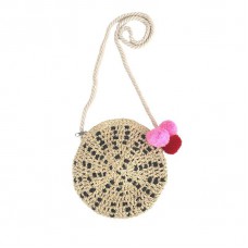 Acorn Pearl Spotty Straw Bag