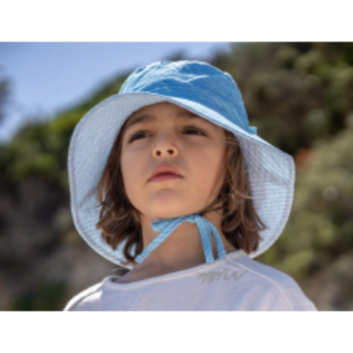 Acorn Azure Reversible Bucket Hat Blue and White