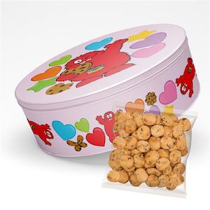 Celebrate Round Tin with 275g Chocolate Chip Bite Size Cookies