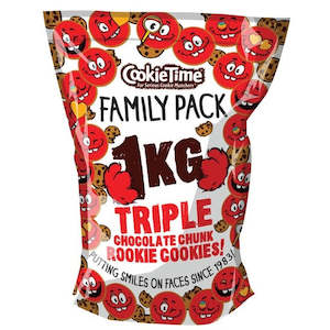 Cookie Time: 1kg Family Pack Of Triple Chocolate Rookie Cookies