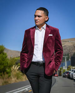 Blazers Jackets: Savile Row | Velvet Blazer | Claret