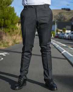 Business Suits Formal Suits For Men New Zealand: Savile Row | Wool Mix Suit Trousers | B5 Charcoal Spider
