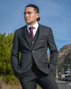 Business Suits Formal Suits For Men New Zealand: Savile Row | Wool Mix Suit Jacket | B5 Charcoal Spider