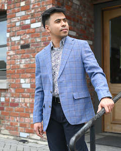 Blazers Jackets: Daniel Hechter | Blazer | 100% Merino Wool | Blue Plaid