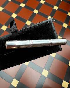 Cufflinks Lapel Pins Tie Pins: Tie Bar | Chrome with Horizontal Lines