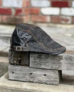 Hats: Electric Pukeko | Boswell | Cheesecutter Cap | 100% Cotton | Black Denim