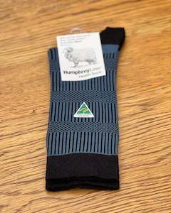 Accessories For Men Hats Sunglasses Scarves Belts Ties: Humphrey Law | Merino Wool Health Socks | Blue & Black | 1 pair