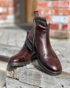 Leather Footwear For Men New Zealand: Italiano | 100% Leather Dress Boot | Dark Brown