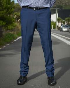 Savile Row | Wool Blend Suit Trousers | Denim B3