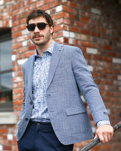 Daniel Hechter | Blazer | Linen-Wool Mix | Blue