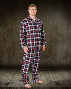 Lichfield | Brushed Cotton Pajamas | Red Plaid