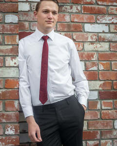BLACK TIE SUIT HIRE | Boston | Plain Collar Double French Cuff Slim Fit Shirt