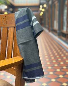 Men's Patterned Scarf | Wool Blend | Striped
