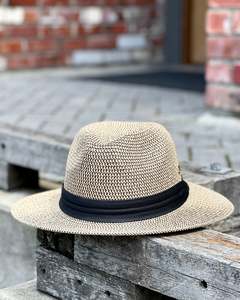 Hats: Electric Pukeko | Wide-brim Hat | Cotton & Paper Blend | Camden