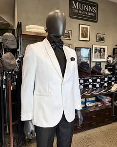 Business Suits Formal Suits For Men New Zealand: Cambridge | Wool-Mix Dinner Suit Jacket | White