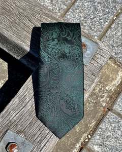 Silk Ties Polytester Ties Bow Ties Christchurch New Zealand: Silandro | Dark Green Paisley Tie
