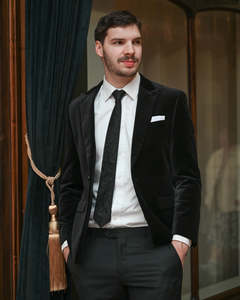Savile Row | Velvet Blazer | Black